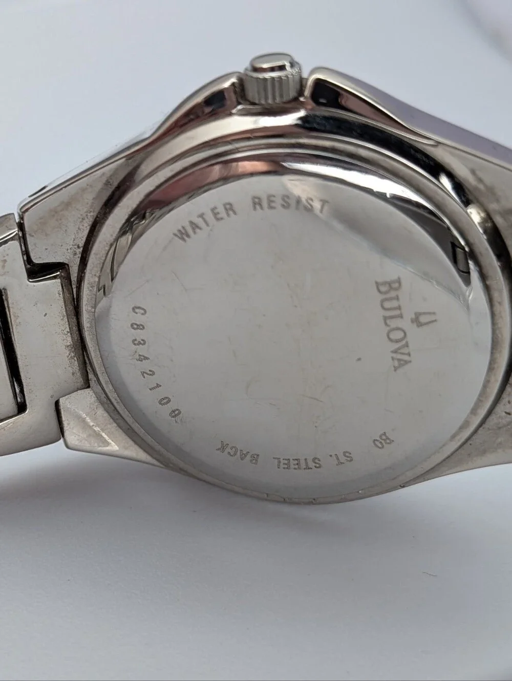 Caravelle Bulova Womens Watch Silver Tone Rhinestone Bezel Mother of Pearl Dial
